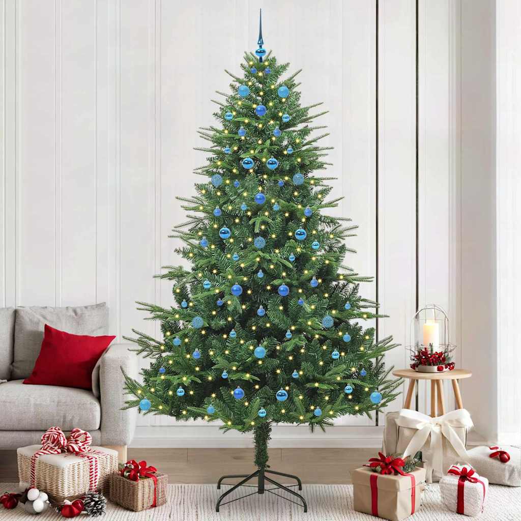 Artificial Pre-lit Kerstboom met Ballenset Groen 240 cm