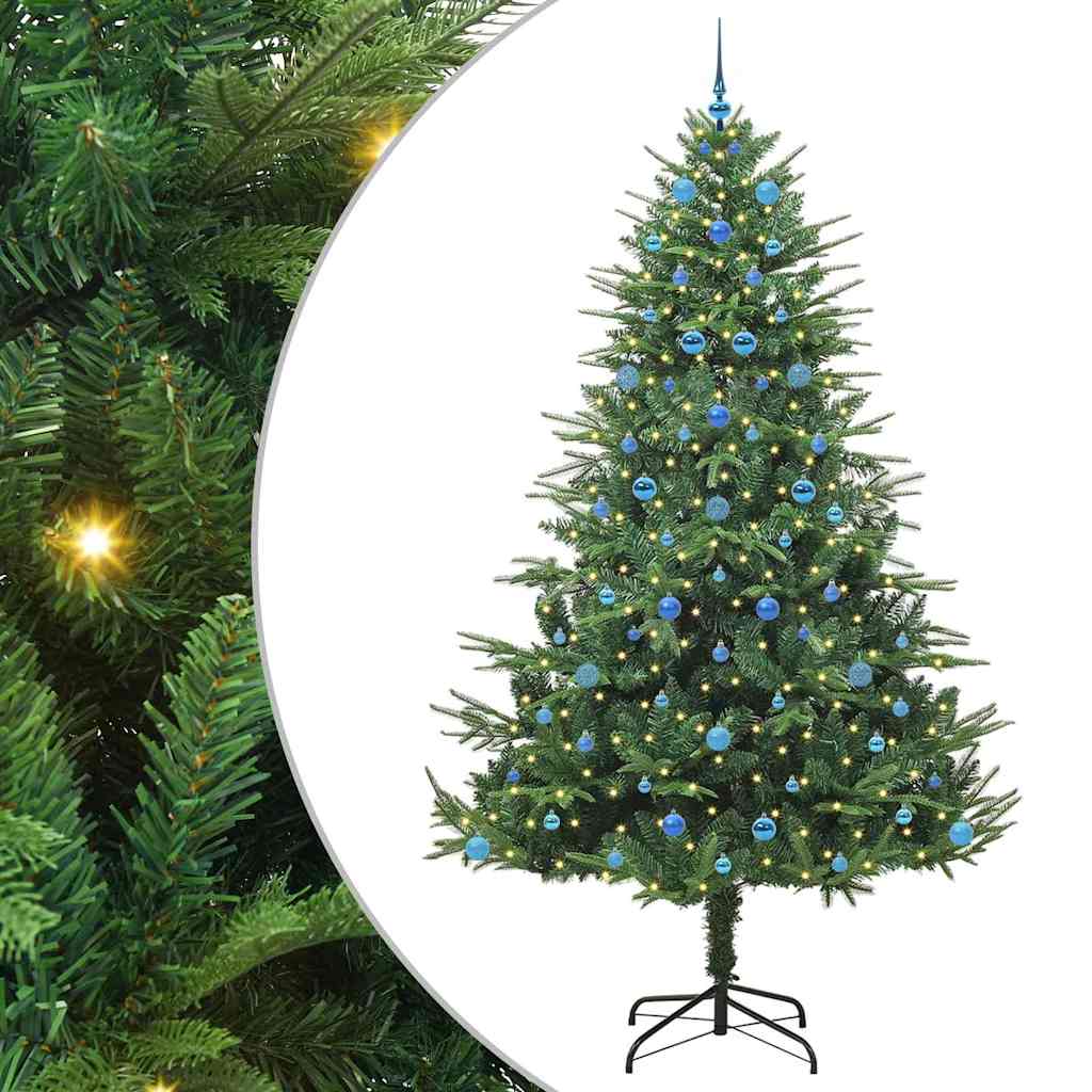 Artificial Pre-lit Kerstboom met Ballenset Groen 240 cm