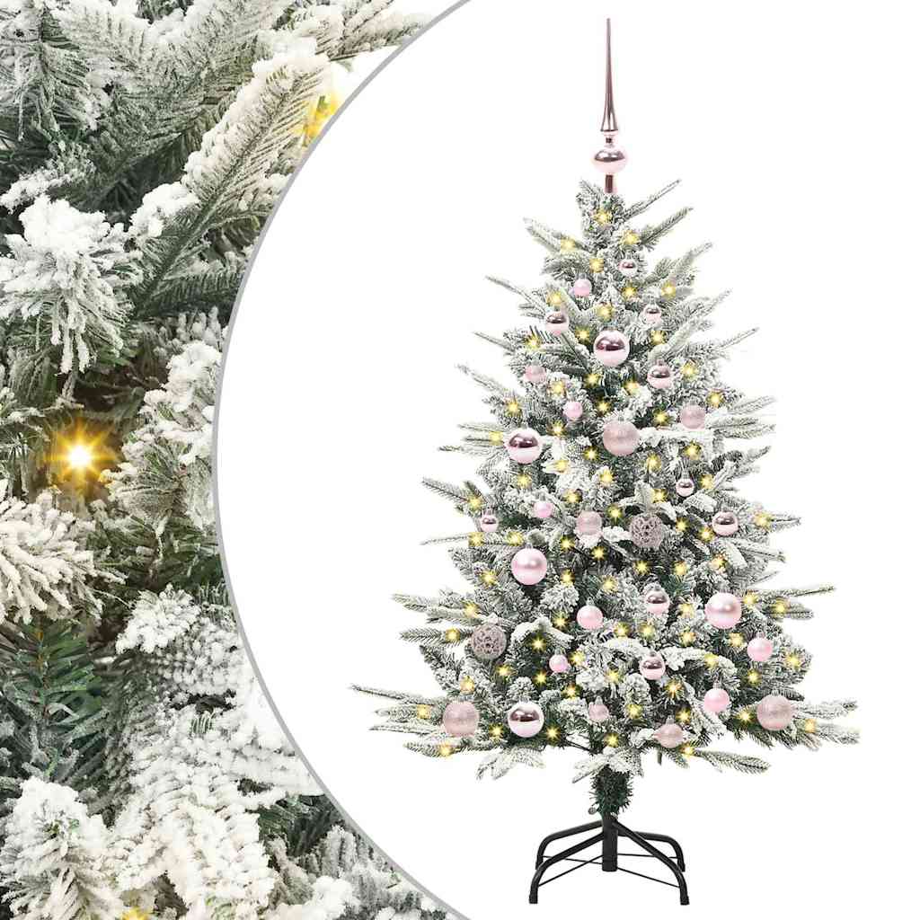 Artificial Pre-lit Kerstboom met Ballenset Groen 120 cm