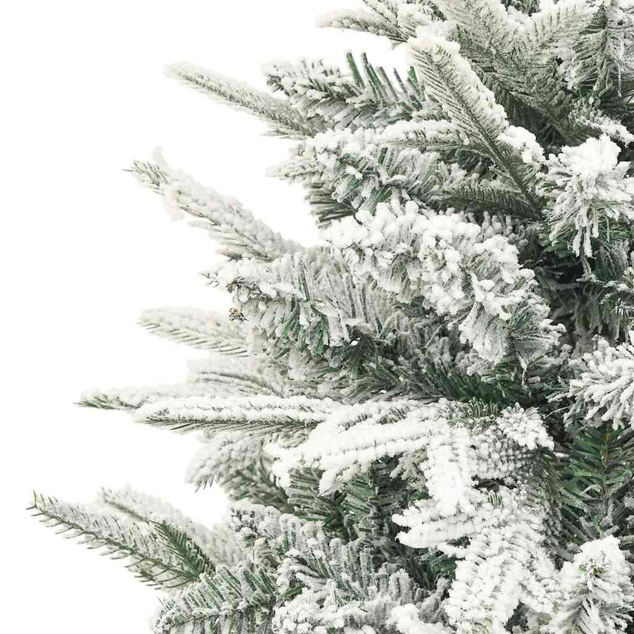Kunstmatige Vorstverlichte Kerstboom met Bal Set Groen 120 cm