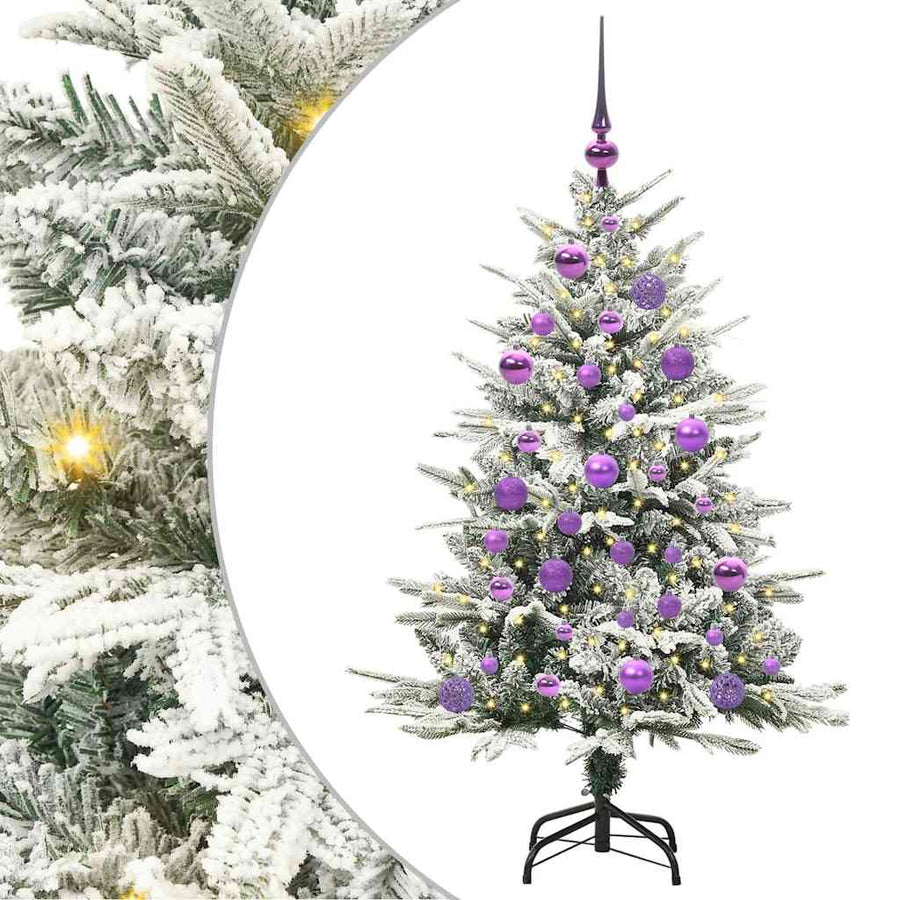 Artificial Pre-lit Kerstboom met Ballenset Groen 120 cm