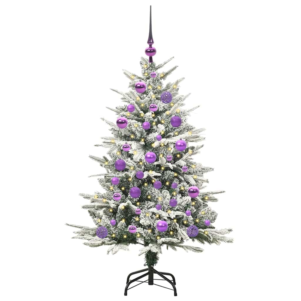 Artificial Pre-lit Kerstboom met Ballenset Groen 120 cm