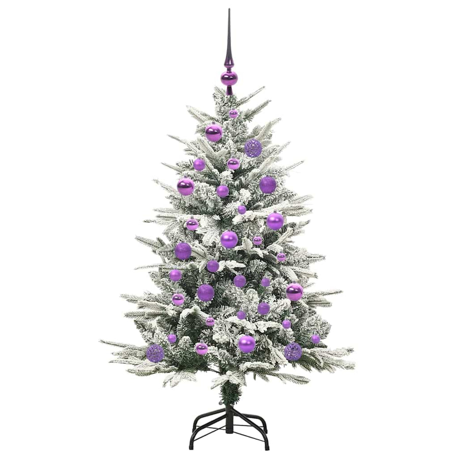 Artificial Pre-lit Kerstboom met Ballenset Groen 120 cm