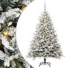 Artificial Pre-lit Christmas Tree with Bauble Set Green 150 cm