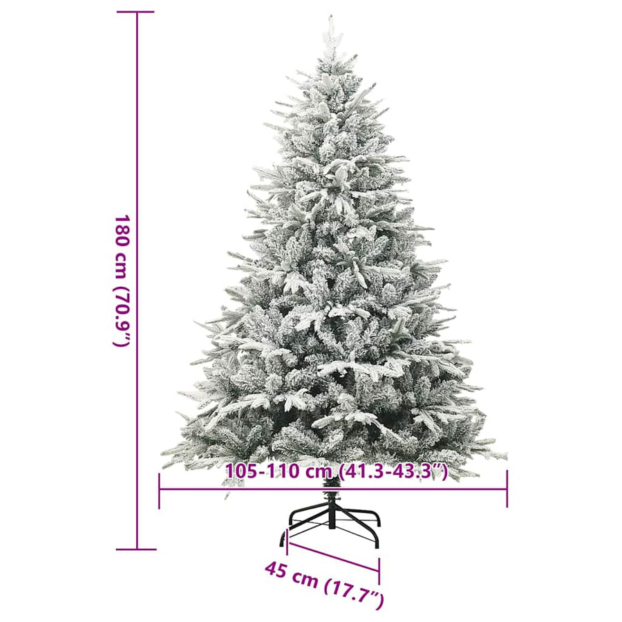 Kunstmatig Voorverlicht Kerstboom Groen 180 cm PVC en PE