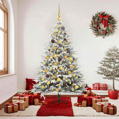 Artificial Pre-lit Kerstboom met Ballenset Groen 180 cm