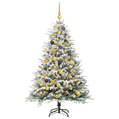 Artificial Pre-lit Kerstboom met Ballenset Groen 180 cm