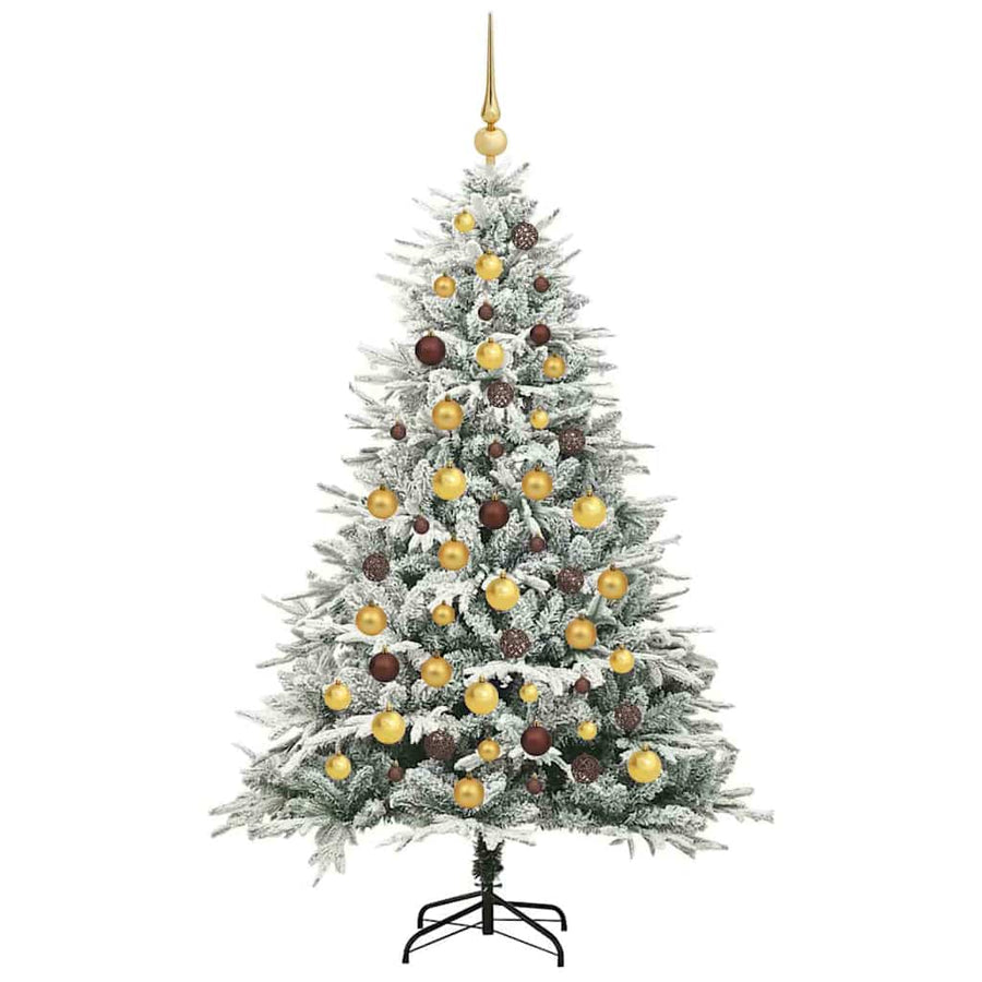 Artificial Pre-lit Kerstboom met Ballenset Groen 180 cm