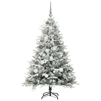 Kunstmatige Vorstverlichte Kerstboom met Bal Set Groen 180 cm