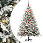 Artificial Pre-lit Christmas Tree with Bauble Set Green 180 cm