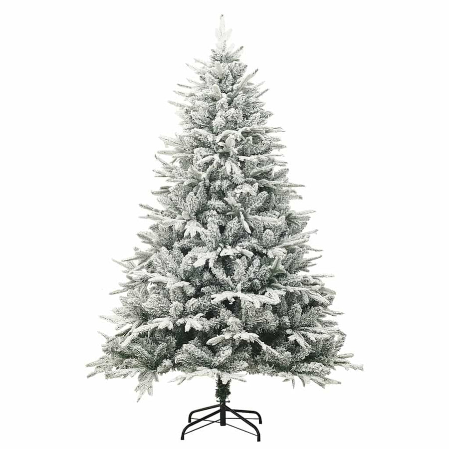 Kunstmatige Vorstverlichte Kerstboom met Bal Set Groen 180 cm