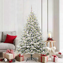 Kunstmatige Vorstverlichte Kerstboom met Bal Set Groen 180 cm