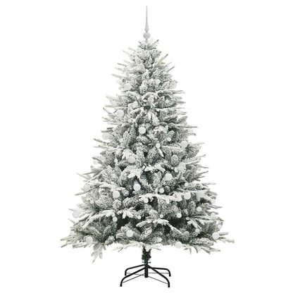 Kunstmatige Vorstverlichte Kerstboom met Bal Set Groen 180 cm