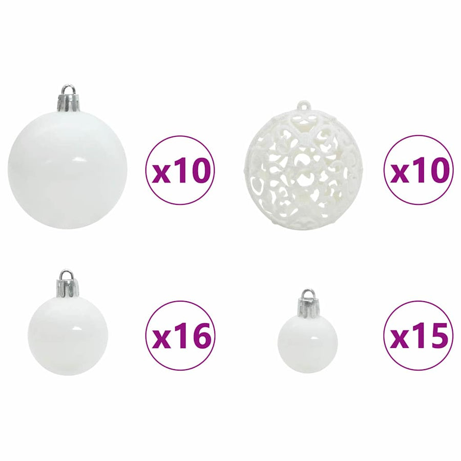 Kunstmatige Vorstverlichte Kerstboom met Bal Set Groen 180 cm