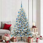 Artificial Pre-lit Christmas Tree with Bauble Set Green 180 cm