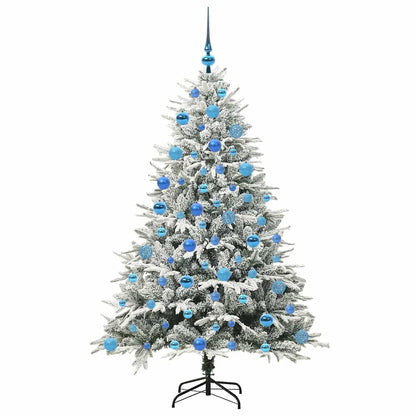 Kunstmatige Vorstverlichte Kerstboom met Bal Set Groen 180 cm
