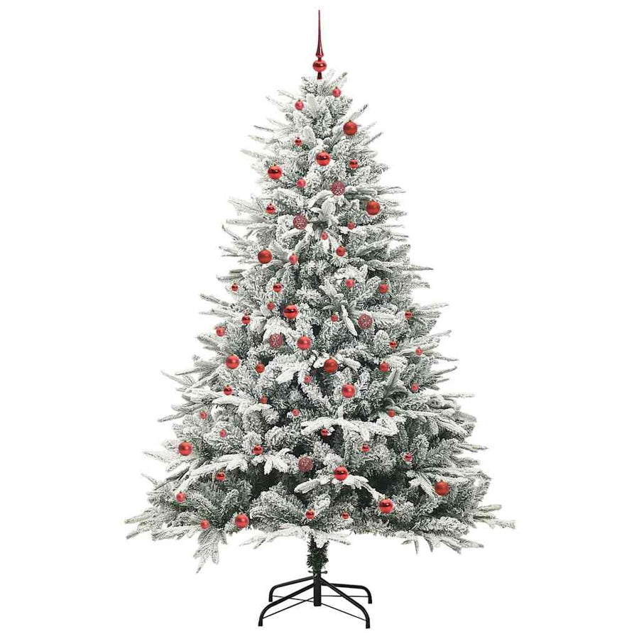 Artificial Pre-lit Kerstboom met Ballenset Groen 210 cm
