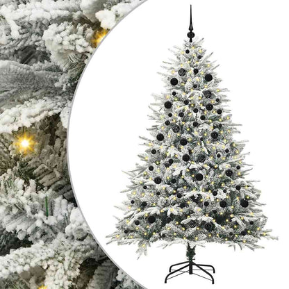 Artificial Pre-lit Kerstboom met Ballenset Groen 210 cm