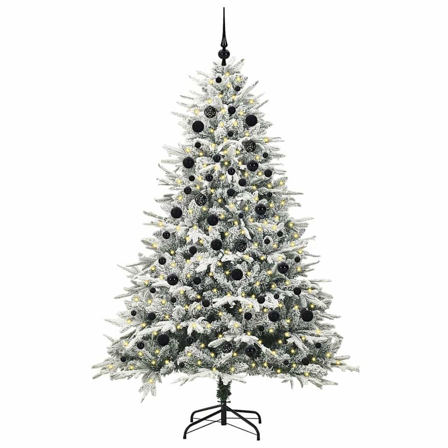 Artificial Pre-lit Kerstboom met Ballenset Groen 210 cm