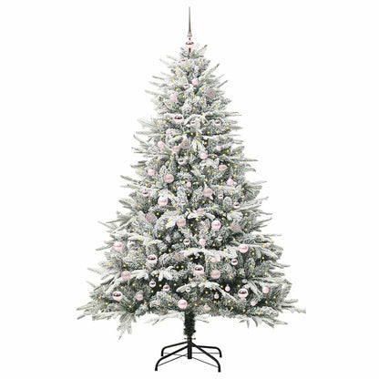 Artificial Pre-lit Kerstboom met Ballenset Groen 210 cm