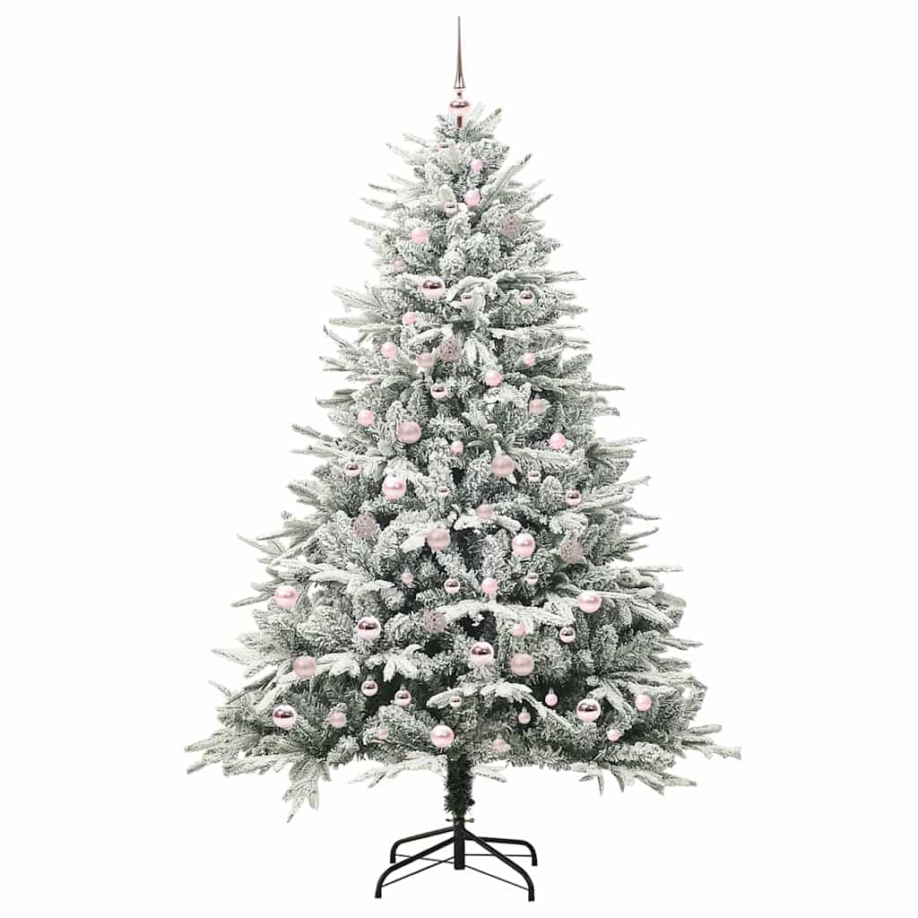 Artificial Pre-lit Kerstboom met Ballenset Groen 210 cm