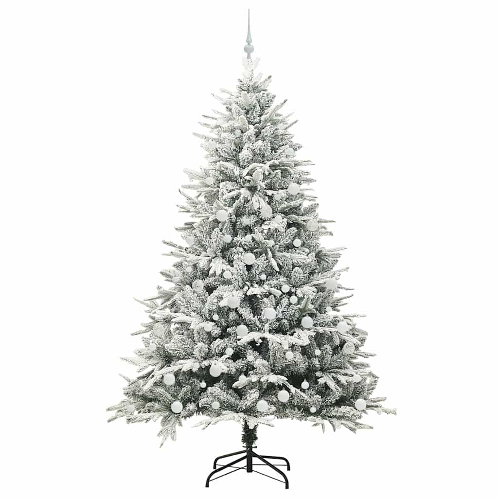 Artificial Pre-lit Kerstboom met Ballenset Groen 210 cm