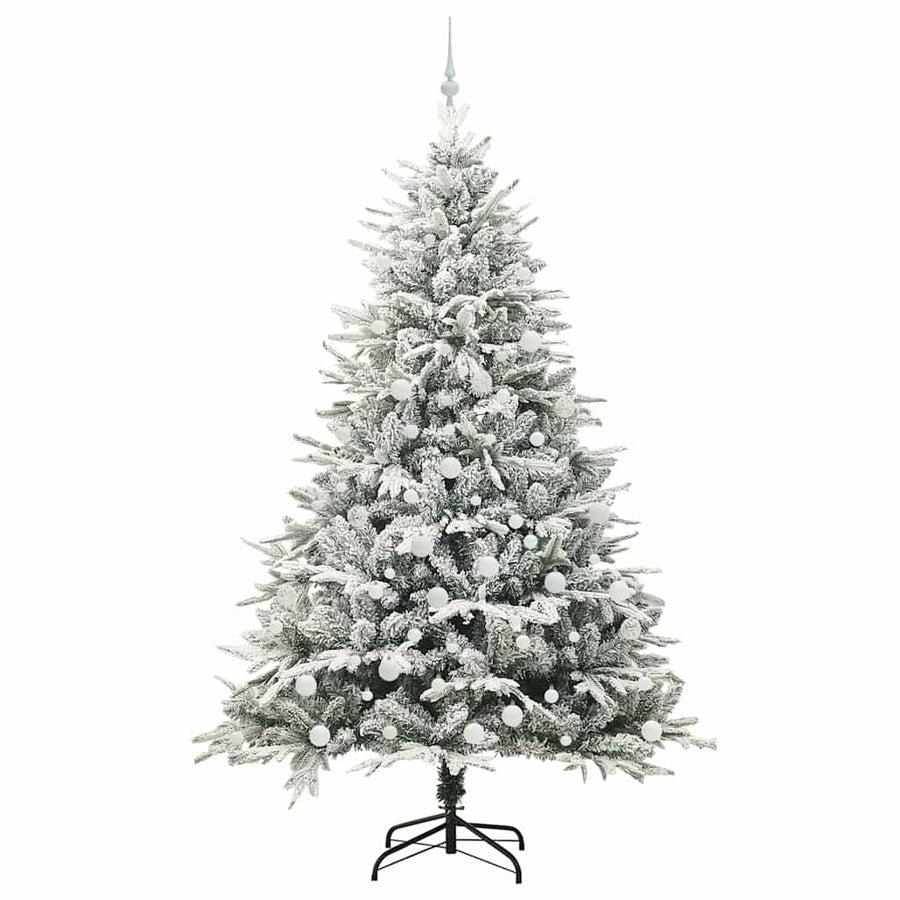 Artificial Pre-lit Kerstboom met Ballenset Groen 210 cm