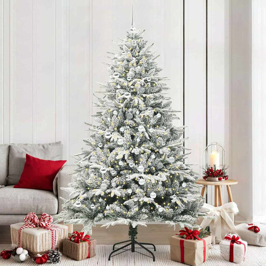 Artificial Pre-lit Kerstboom met Ballenset Groen 210 cm