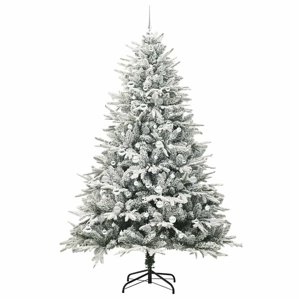 Artificial Pre-lit Kerstboom met Ballenset Groen 210 cm