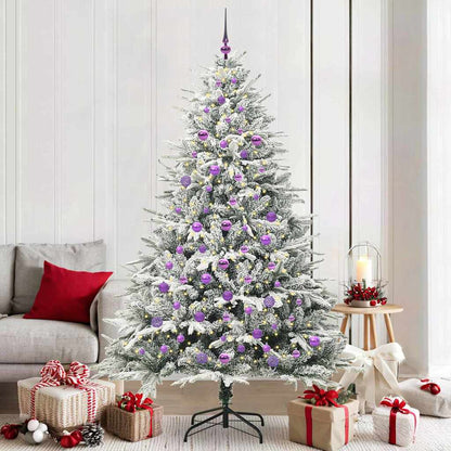 Artificial Pre-lit Kerstboom met Ballenset Groen 210 cm