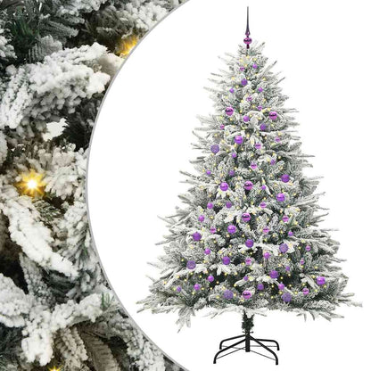 Artificial Pre-lit Kerstboom met Ballenset Groen 210 cm