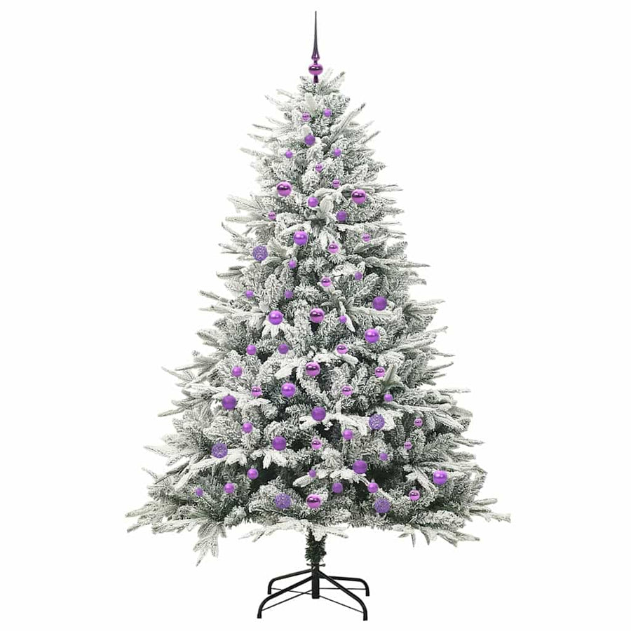 Artificial Pre-lit Kerstboom met Ballenset Groen 210 cm