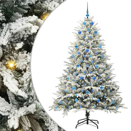 Artificial Pre-lit Kerstboom met Ballenset Groen 210 cm