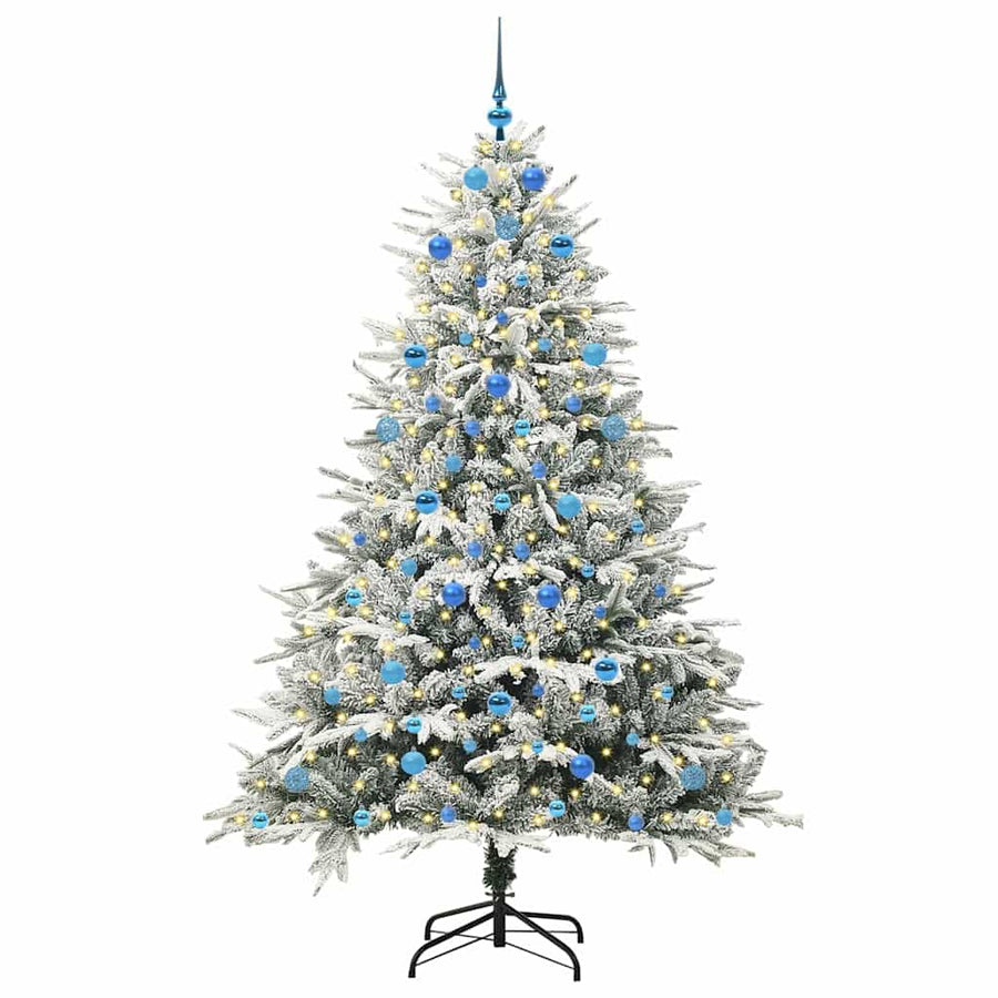 Artificial Pre-lit Kerstboom met Ballenset Groen 210 cm