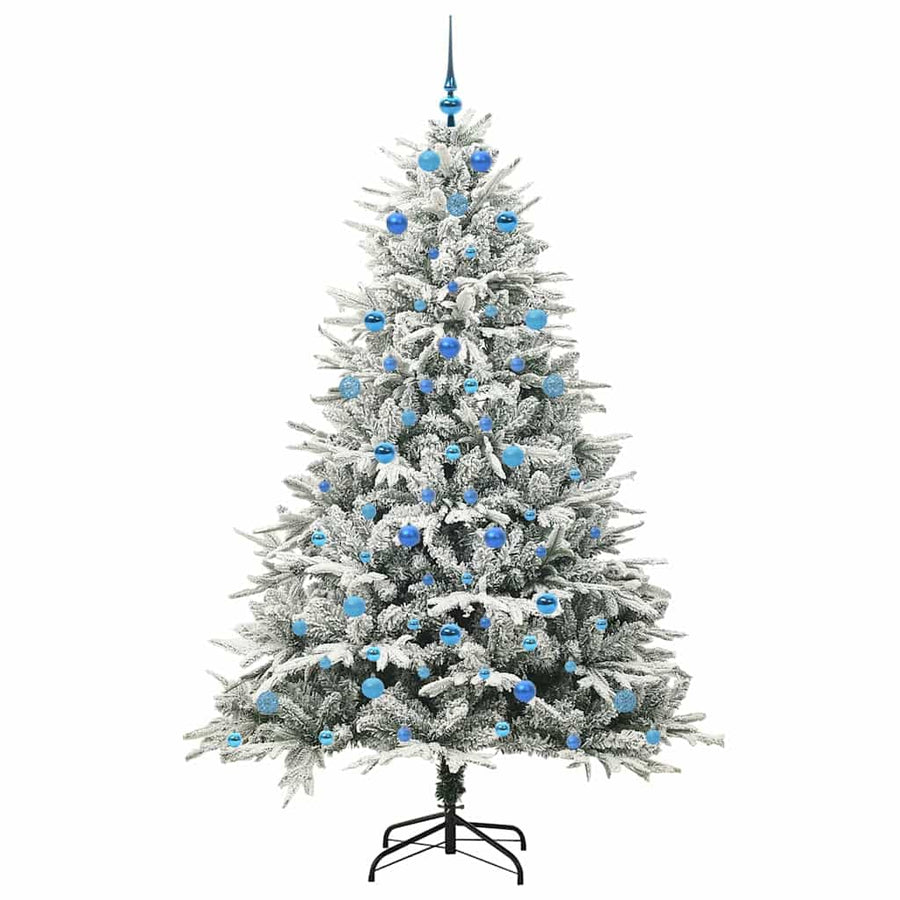 Artificial Pre-lit Kerstboom met Ballenset Groen 210 cm