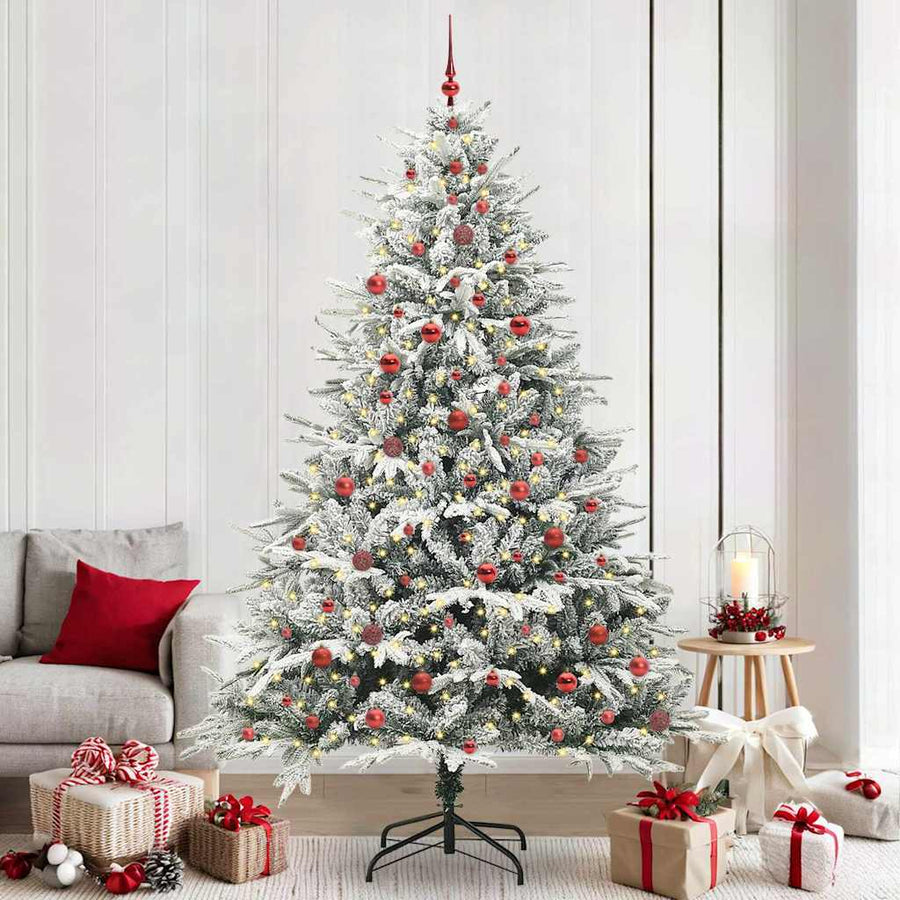 Artificial Pre-lit Kerstboom met Ballenset Groen 240 cm