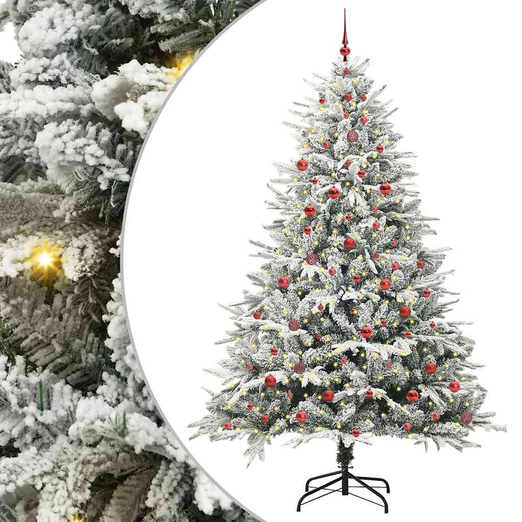 Artificial Pre-lit Kerstboom met Ballenset Groen 240 cm