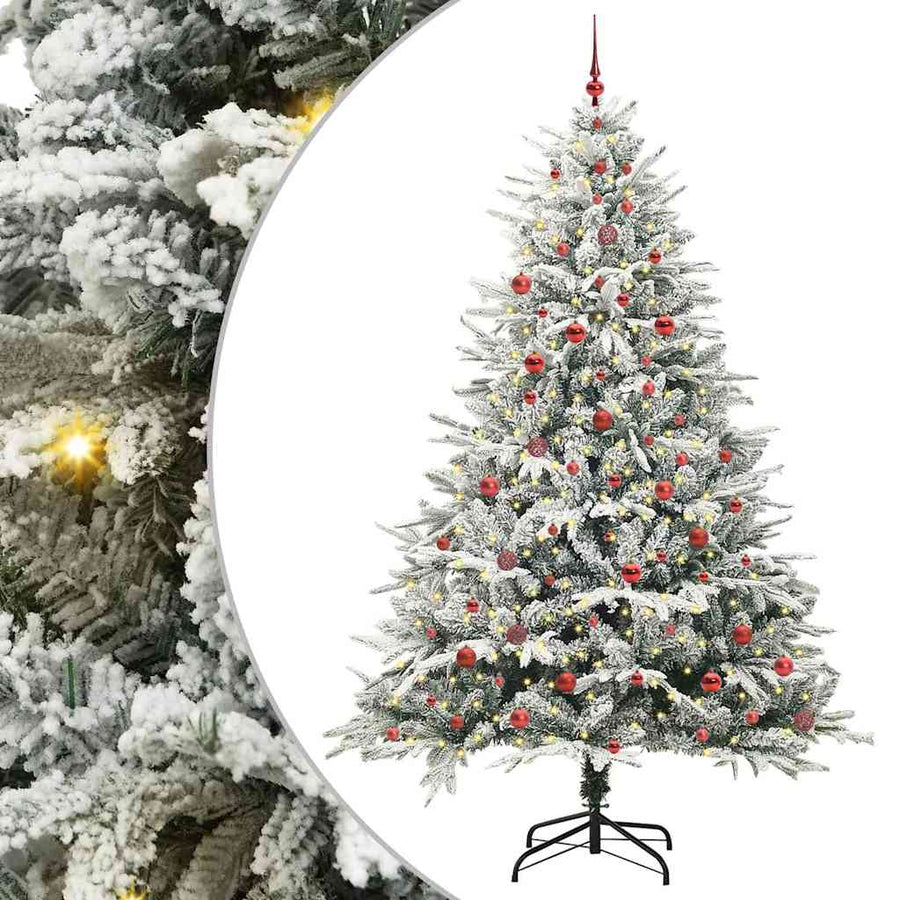 Artificial Pre-lit Kerstboom met Ballenset Groen 240 cm