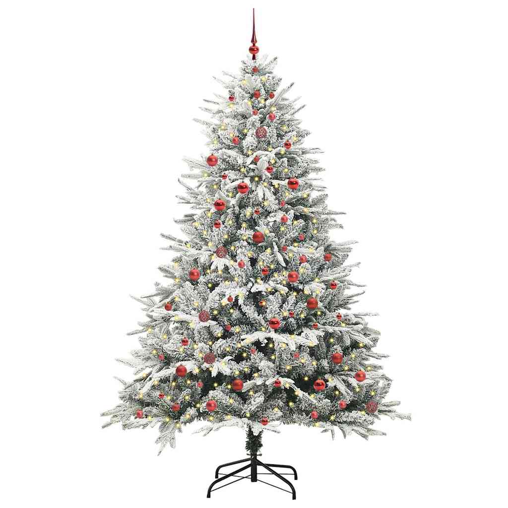 Artificial Pre-lit Kerstboom met Ballenset Groen 240 cm