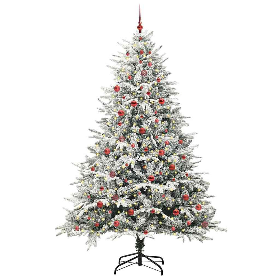Artificial Pre-lit Kerstboom met Ballenset Groen 240 cm