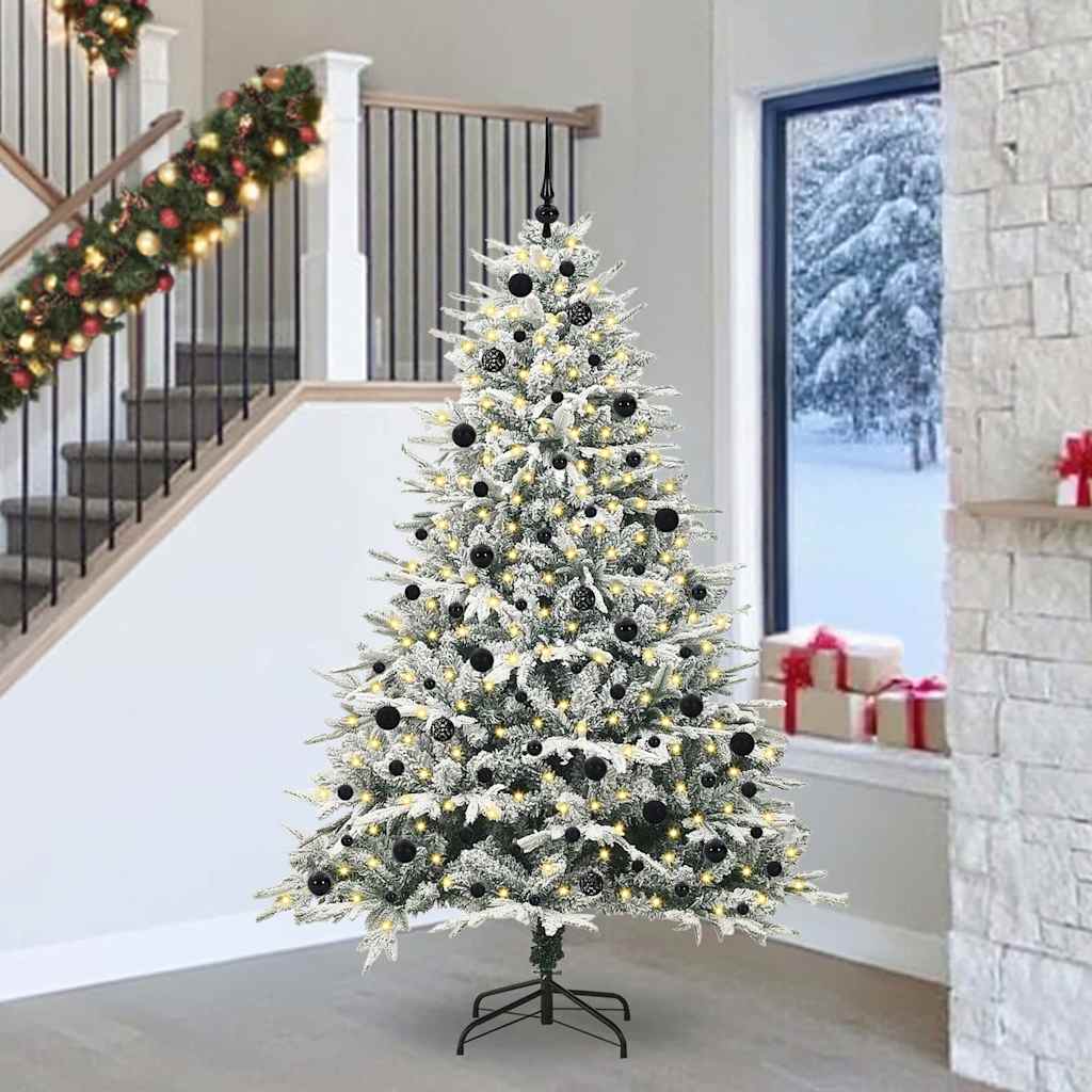 Artificial Pre-lit Kerstboom met Ballenset Groen 240 cm