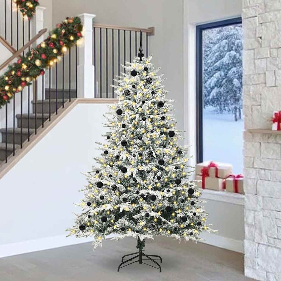 Artificial Pre-lit Kerstboom met Ballenset Groen 240 cm