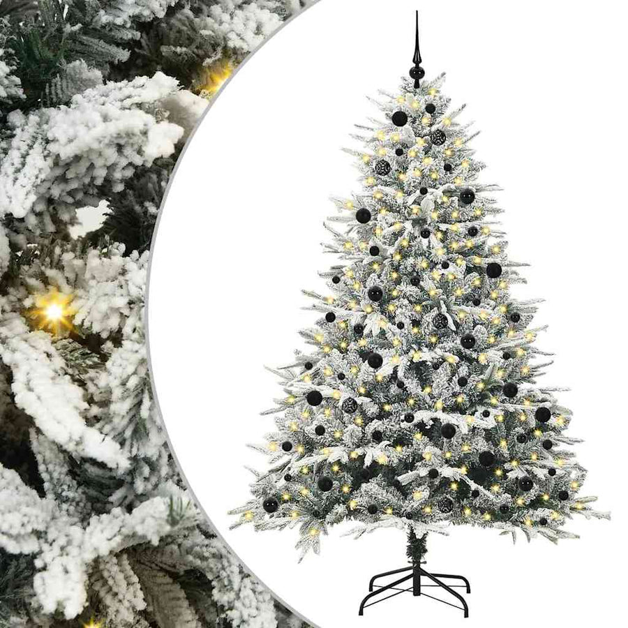 Artificial Pre-lit Kerstboom met Ballenset Groen 240 cm