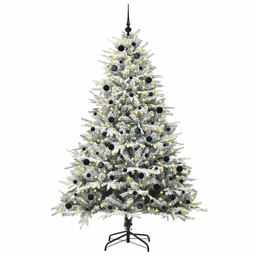 Artificial Pre-lit Kerstboom met Ballenset Groen 240 cm