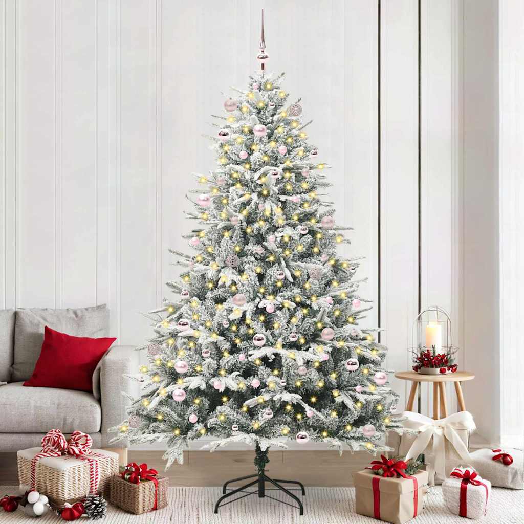 Artificial Pre-lit Kerstboom met Ballenset Groen 240 cm