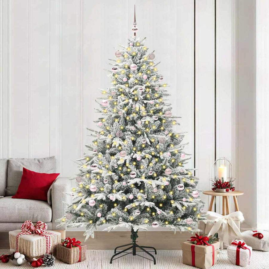 Artificial Pre-lit Kerstboom met Ballenset Groen 240 cm