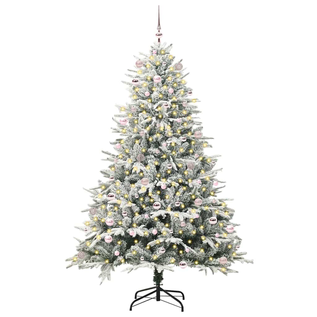 Artificial Pre-lit Kerstboom met Ballenset Groen 240 cm