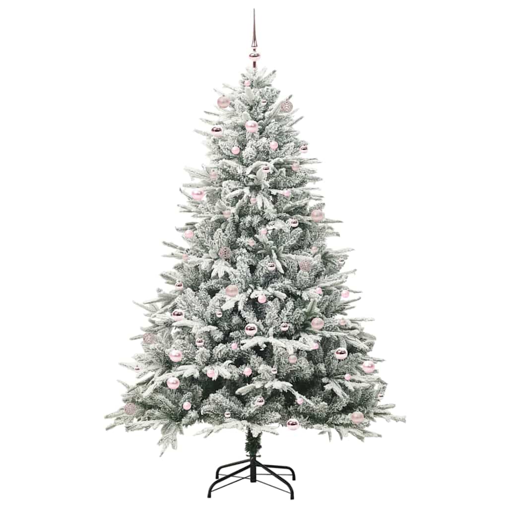 Artificial Pre-lit Kerstboom met Ballenset Groen 240 cm