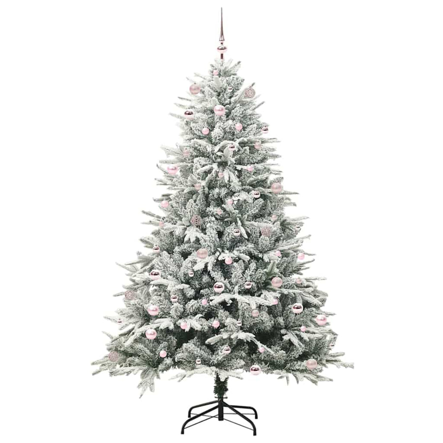 Artificial Pre-lit Kerstboom met Ballenset Groen 240 cm