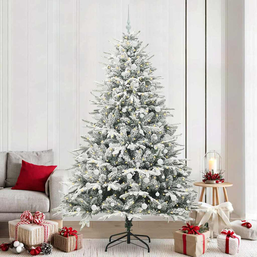 Artificial Pre-lit Kerstboom met Ballenset Groen 240 cm